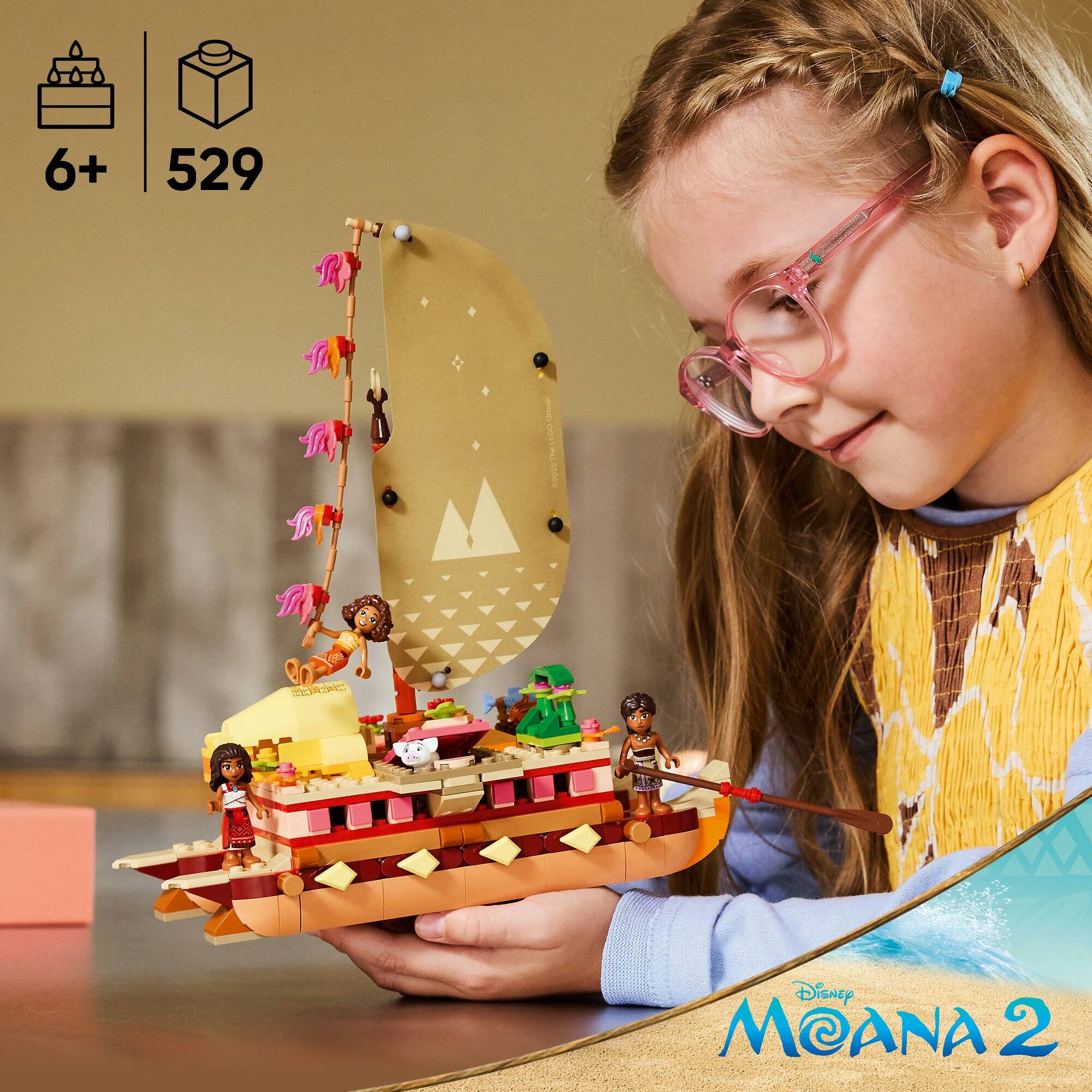 LEGO® Disney Moana’s Adventure Canoe Fantasy Toy Model Kit 43270